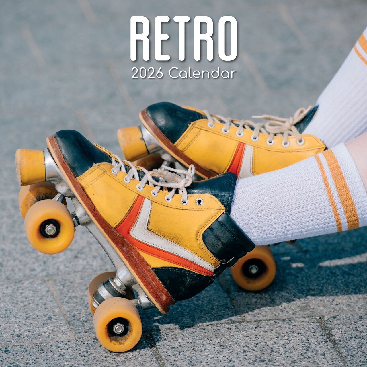 The Gifted Stationary 2026 Square Wall Calendar, Retro, 16-Month Lifestyles Theme Hanging Calendar with 180 Reminder Stickers, Month Planner for Creative Spaces, 12x12 In